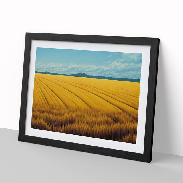 Sensational Wheat Field - Picture Frame Graphic Art Brambly Cottage Frame Colour: Black, Size: 25cm H x 34cm W x 2cm D on Productcaster.