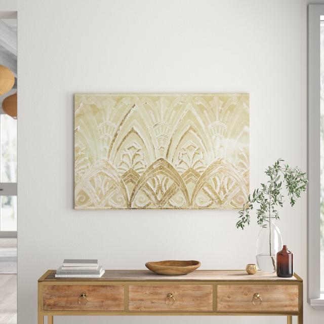 'Copacabana in Gold' Graphic Art on Canvas East Urban Home Size: 76.2cm H x 114.3cm W on Productcaster.