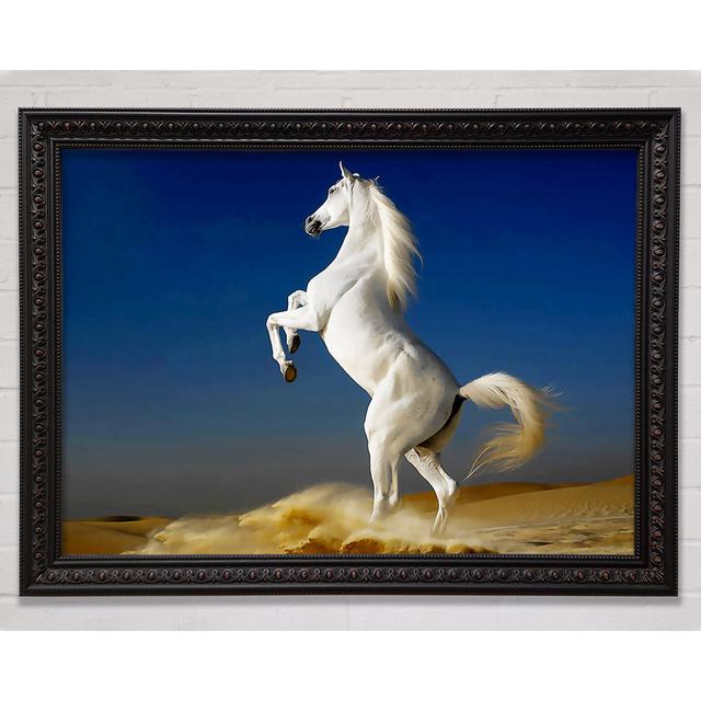 Silver Horse Stance Framed Print Bright Star Size: 42cm H x 59.7cm W on Productcaster.