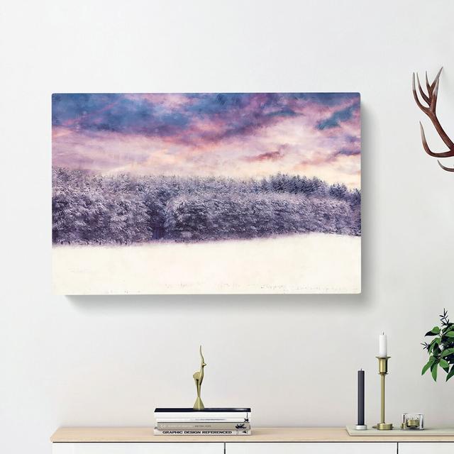 Purple Sky at Winter - Wrapped Canvas Graphic Art Print East Urban Home Size: 40cm H x 60cm W x 3cm D on Productcaster.