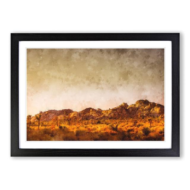 Joshua Trees - Picture Frame Painting East Urban Home Frame Option: Black Framed, Size: 36cm H x 48cm W x 2cm D on Productcaster.