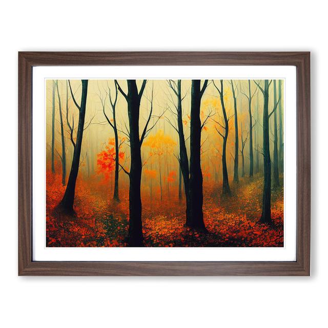 The Captivating Autumn Forest - Picture Frame Graphic Art Alpen Home Format: Walnut Framed, Size: 34cm H x 46cm W x 2cm D on Productcaster.