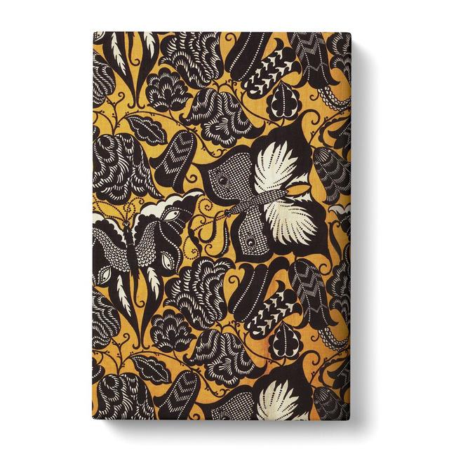 Butterfly Design by Koloman Moser - Wrapped Canvas Painting East Urban Home Size: 50cm H x 35cm W x 3cm D on Productcaster.