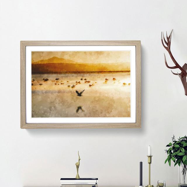 Birds on the Beach - Picture Frame Painting Print East Urban Home Frame Option: Oak Framed, Size: 33cm H x 45cm W x 2cm D on Productcaster.