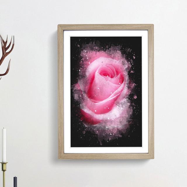 Pink Rose Petals - Picture Frame Graphic Art Print East Urban Home Size: 63cm H x 45cm W x 2cm D, Frame Option: Oak Framed on Productcaster.