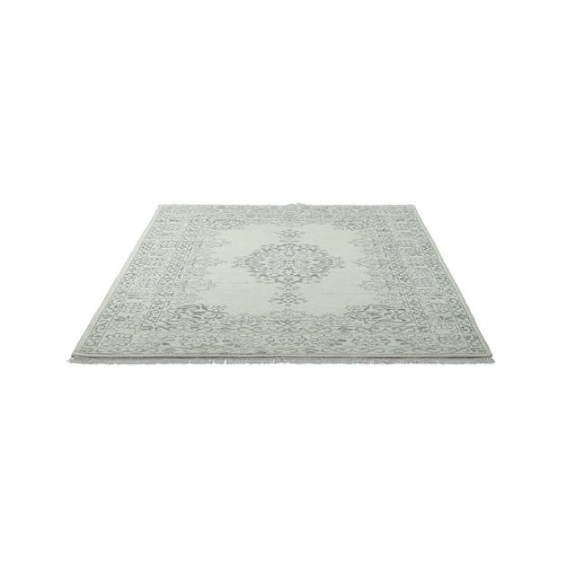 Windsor Hand Knotted Wool Grey Rug Fleur De Lis Living Rug Size: Rectangle 190 x 250cm on Productcaster.