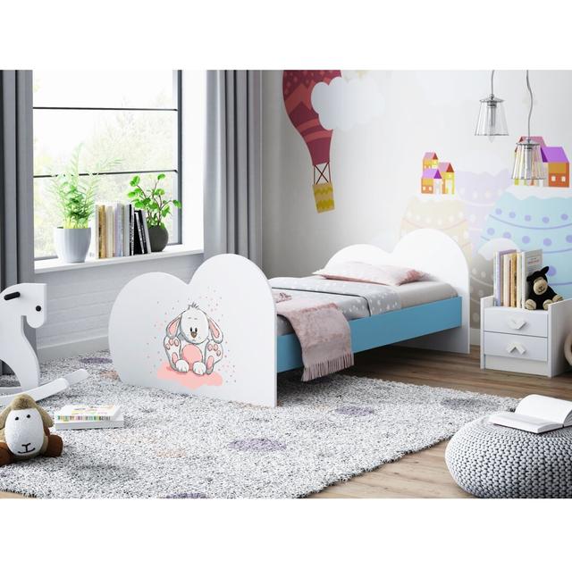 Kinderbett Jamison, 80 x 160 cm Isabelle & Max Farbe (Bettgestell): Hellblau on Productcaster.