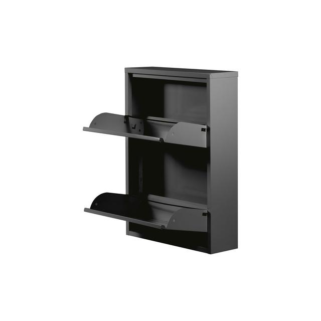 4 Pair Shoe Storage Cabinet Ebern Designs Finish: Black on Productcaster.