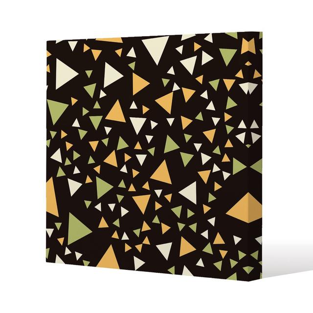 Yellow Green Triangles Canvas Print Andrew Lee on Productcaster.