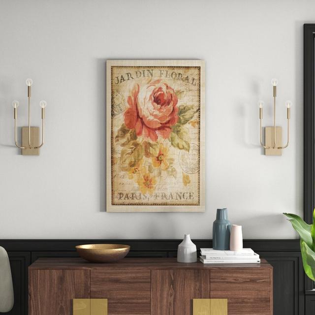 Parisian Flowers - Wrapped Canvas Art Prints Lily Manor Size: 66.04cm H x 45.72cm W x 3.81cm D on Productcaster.