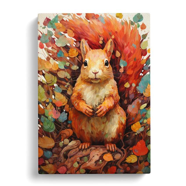 Squirrel Colour Field - No Frame Art Prints Alpen Home Size: 60cm H x 40cm W x 3cm D on Productcaster.