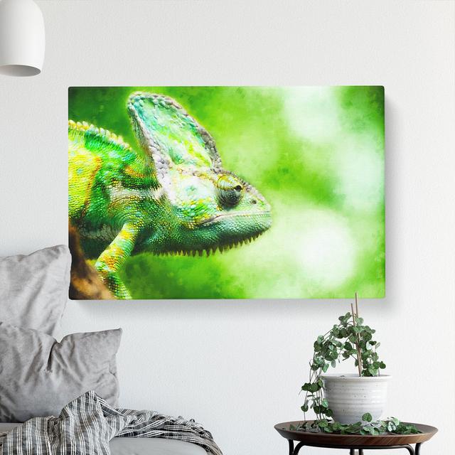 Chameleon Lizard Vol.1 - Wrapped Canvas Print East Urban Home Size: 35cm H x 50cm W x 3cm D on Productcaster.