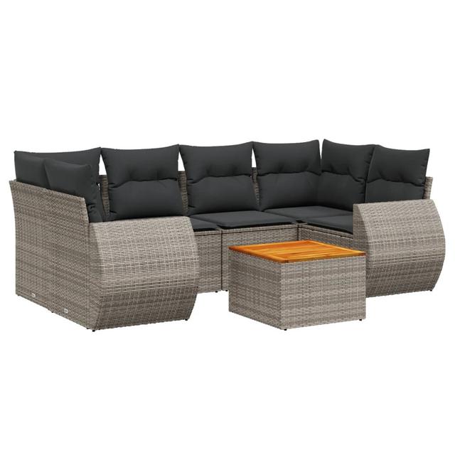 Anasha Garten-Lounge-Set ModernMoments Farbe des Kissens: Schwarz, Rahmenfarbe: Grau on Productcaster.