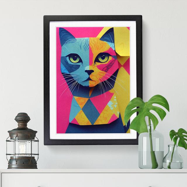 Cat Art Scrapbooking - Picture Frame Graphic Art ClassicLiving Format: Walnut Framed, Size: 34cm H x 25cm W on Productcaster.