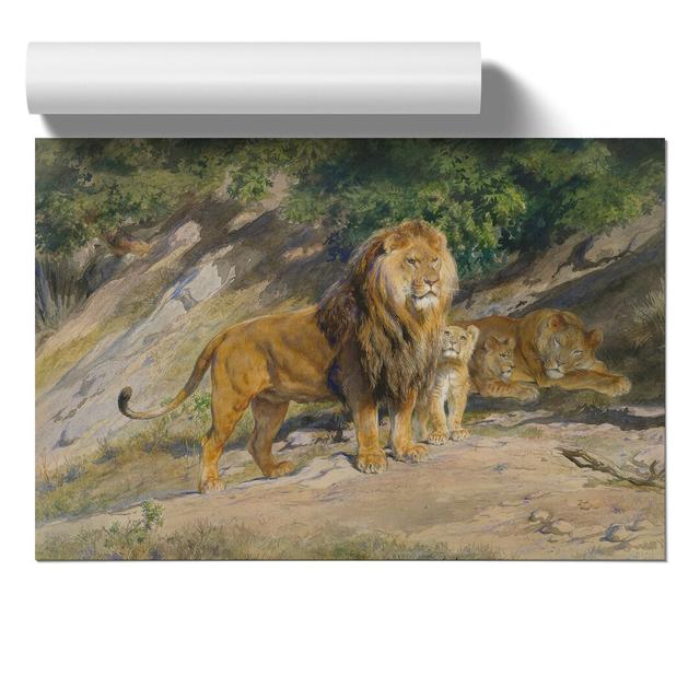 The Lion King by Rosa Bonheur - Unframed Painting East Urban Home Size: 30cm H x 42cm W x 0.1cm D on Productcaster.