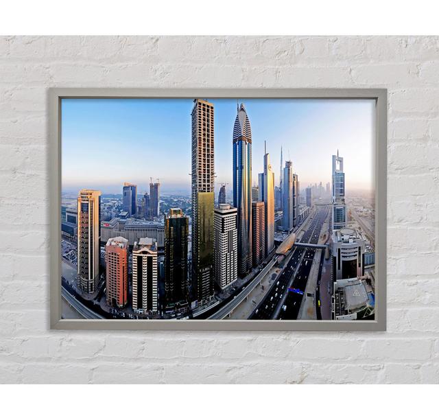 Dubai Building Blocks - Single Picture Frame Art Prints on Canvas Bright Star Size: 100cm H x 141.4cm W x 3.3cm D on Productcaster.