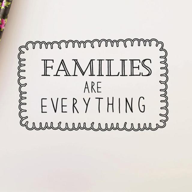 Families Are Everything Wall Sticker 17 Stories Colour: Black, Size: Large on Productcaster.