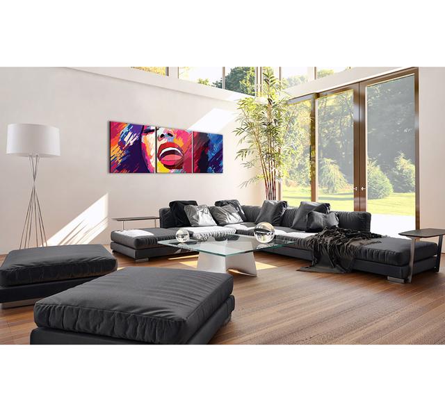 Singing Your Whole Life - 3 Piece Unframed Graphic Art Print Set on Canvas Latitude Run Size: 50cm H x 150cm W x 1.8cm D on Productcaster.