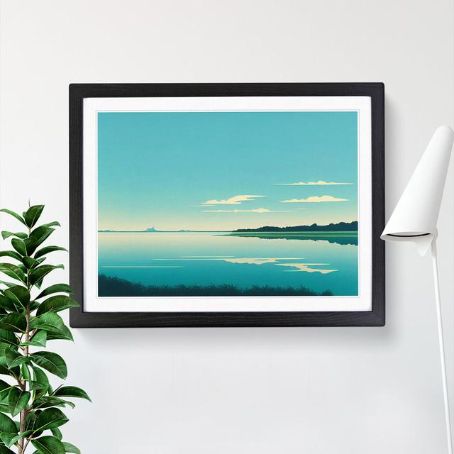 View of the Lake - Picture Frame Painting Alpen Home Size: 34cm H x 46cm W x 2cm D, Frame Colour: Black on Productcaster.