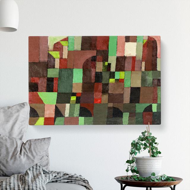 Red and Green Architecture by Paul Klee - Wrapped Canvas Painting East Urban Home Size: 40cm H x 60cm W x 3cm D on Productcaster.