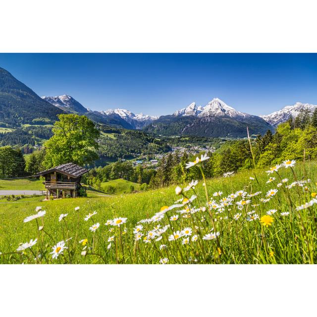 Idyllic Mountain Landscape In The Alps Union Rustic Size: 61cm H x 91cm W x 3.8cm D on Productcaster.