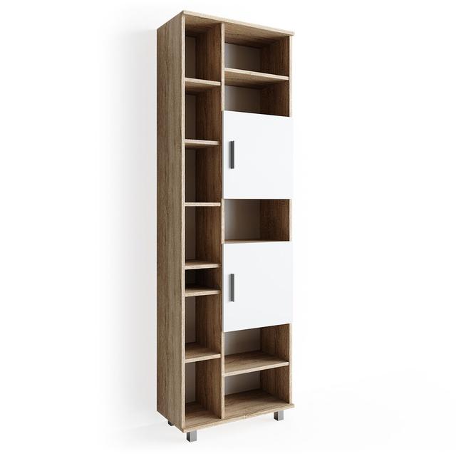 Lachaidh 60Cm W x 190Cm H x 30Cm D Tall Bathroom Cabinet Latitude Run Finish: White/Beige on Productcaster.