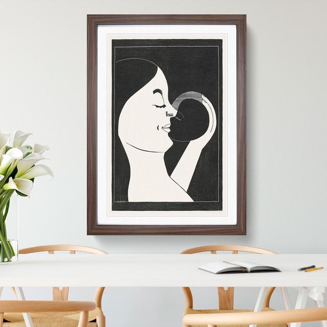 Mother And Child by Samuel De Mesquita - Picture Frame Graphic Art East Urban Home Size: 36cm H x 27cm W x 2cm D, Frame Option: Walnut Framed on Productcaster.