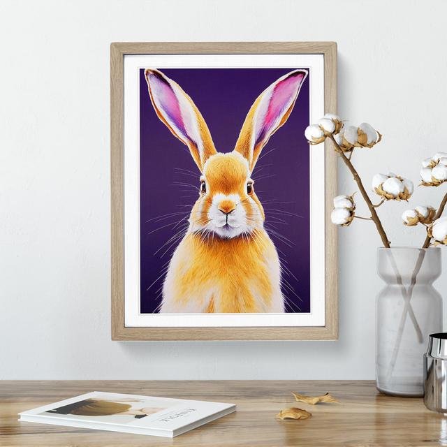 Young Hare - Single Picture Frame Print Brambly Cottage Frame Colour: Oak, Size: 34cm H x 25cm W x 2cm D on Productcaster.