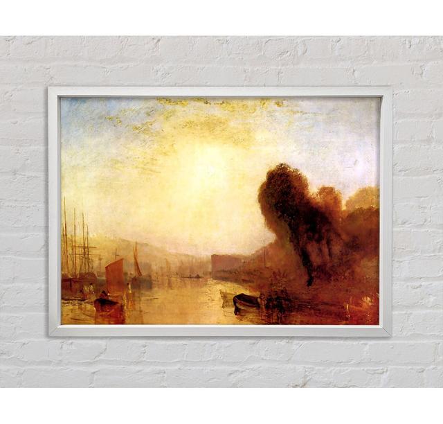 Regatta At Cowes Castle by J.M.W. Turner - Single Picture Frame Art Prints on Canvas Longshore Tides Size: 100.1cm H x 141.4cm W x 3.3cm D on Productcaster.