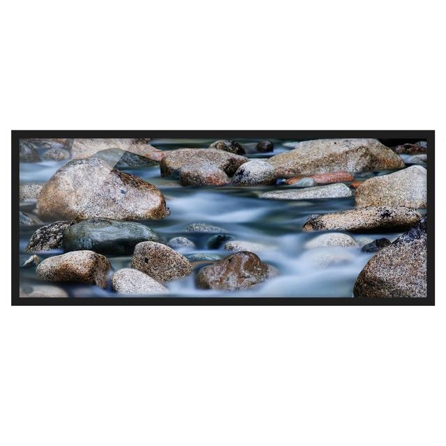 Picture With Frame - River In Canada - Landscape Panorama Highland Dunes Size: 30cm H x 75cm W x 2cm D, Frame Option: Black Framed on Productcaster.