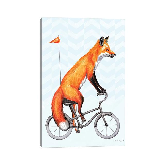 Fox On Bike Maturi Size: 45.72cm H x 30.48cm W x 1.905cm D on Productcaster.