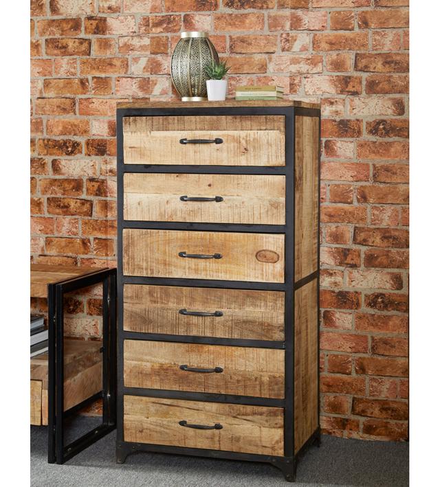 Pettingell 6 - Drawer Chest of Drawers Union Rustic on Productcaster.