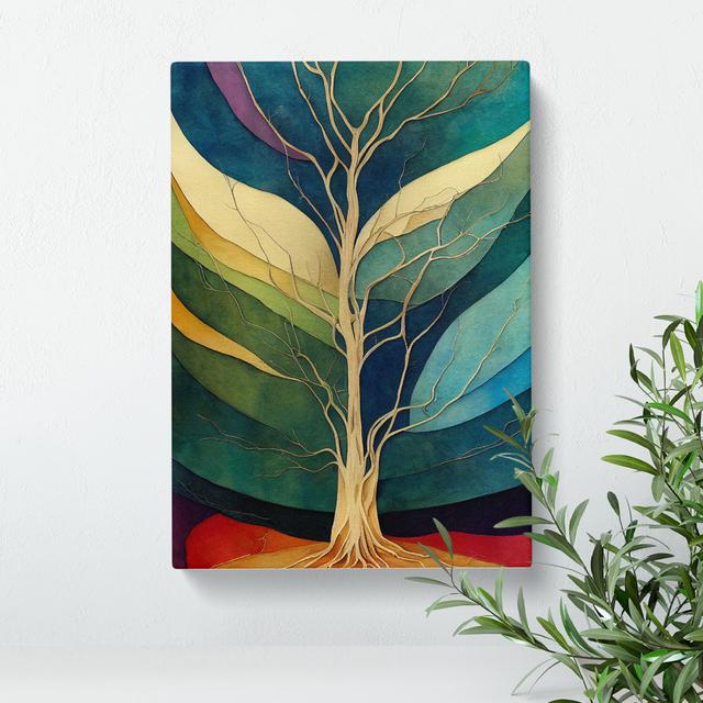 XC1022-1642X Colourful Tree Leaves No.3 Abstract - Wrapped Canvas Graphic Art Marlow Home Co. Size: 50cm H x 35cm W x 3cm D on Productcaster.