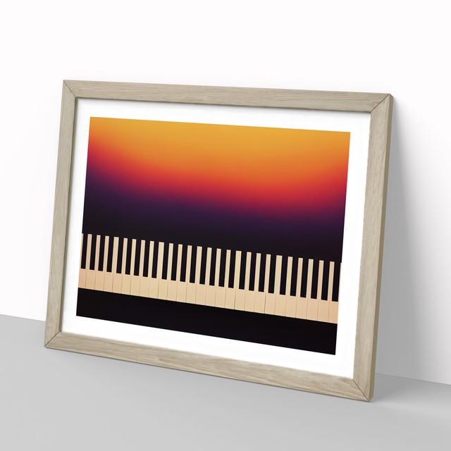 Keys of the Piano Abstract - Picture Frame Graphic Art ClassicLiving Frame Colour: Oak, Size: 46cm H x 64cm W x 2cm D on Productcaster.