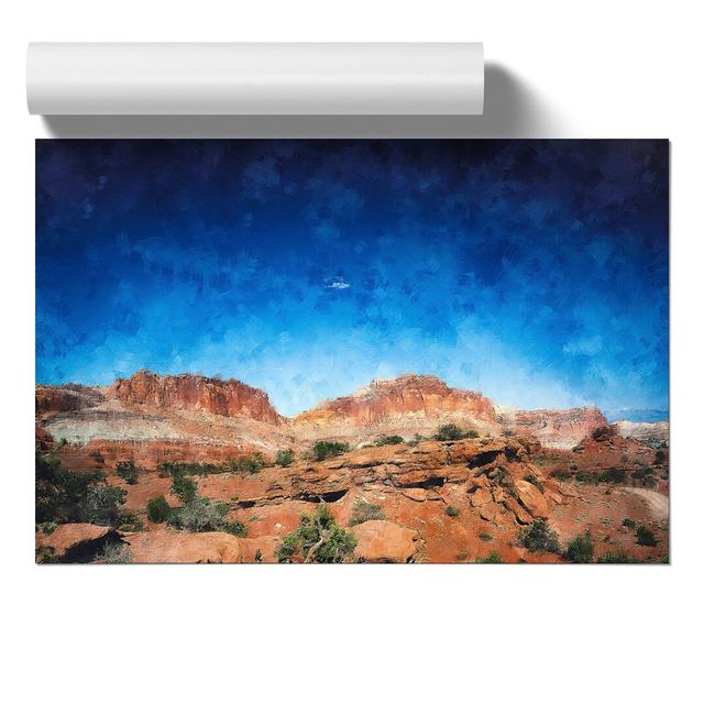 Capitol National Park In Utah - No Frame Print East Urban Home Size: 42cm H x 59cm W x 0.1cm D on Productcaster.