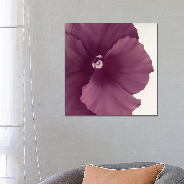 Violet Flower II by Yvonne Poelstra-Holzhaus - Wrapped Canvas Print Latitude Run Size: 66.04cm H x 66.04cm W x 1.91cm D on Productcaster.