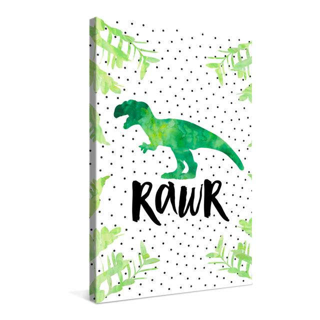 Leinwandbild „Rawr“ aus der Elisabeth Fredriksson-Kollektion Happy Larry Größe: 30 cm H x 20 cm B x 2 cm T on Productcaster.