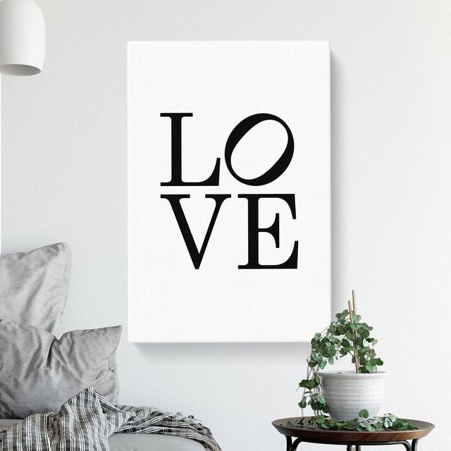 Love Lean - Wrapped Canvas Print East Urban Home Size: 76cm H x 50cm W x 3cm D on Productcaster.