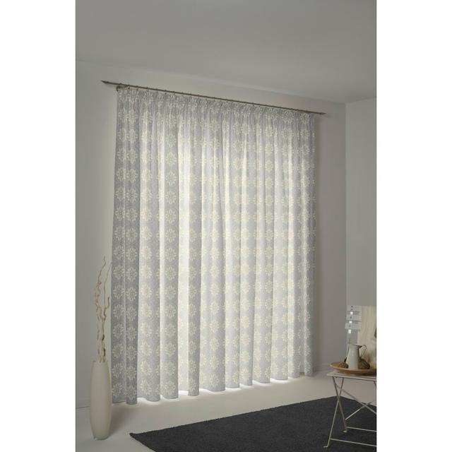 Heilwood Pencil Pleat Curtain Bloomsbury Market Size: 245cm H x 145cm W, Colour: Light Grey on Productcaster.