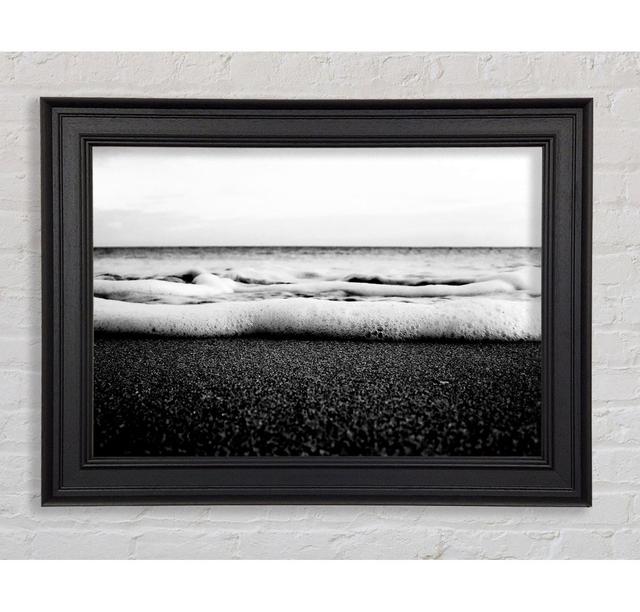 The Ebb Of The Ocean B N W Framed Print Highland Dunes Size: 84.1cm H x 118.9cm W on Productcaster.