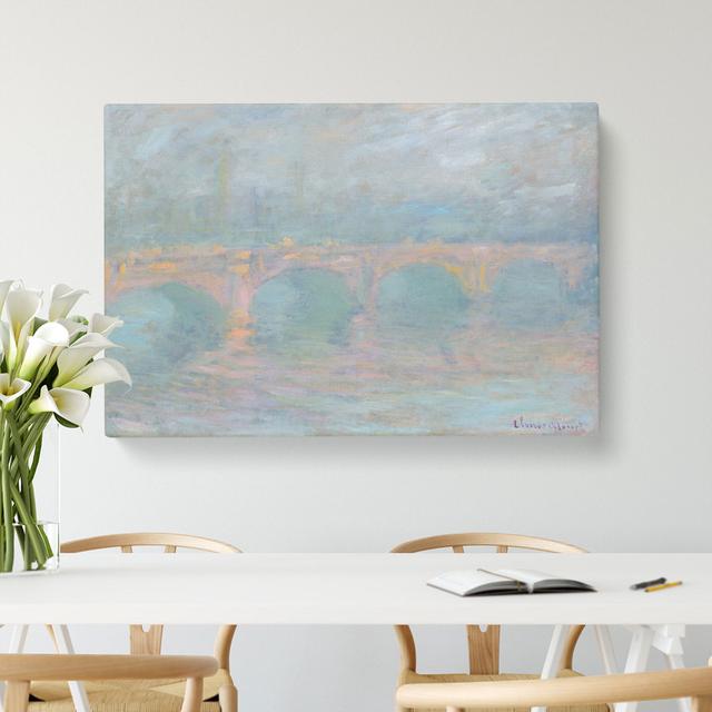 Waterloo Bridge In London Vol.2 by Claude Monet - Wrapped Canvas Painting East Urban Home Size: 40cm H x 60cm W x 3cm D on Productcaster.