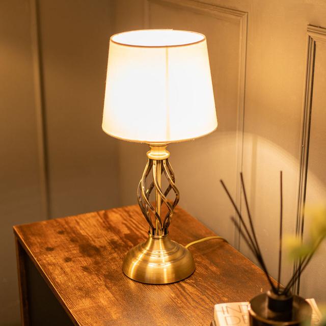 Adilyne 81.5cm Table Lamp Marlow Home Co. Base Colour: Antique Brass on Productcaster.