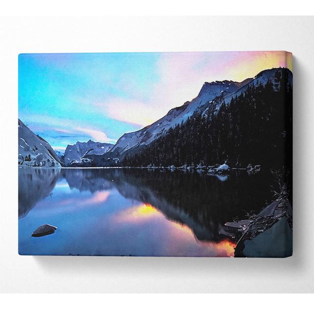 Mountain Lake Sparkle - Wrapped Canvas Art Prints Alpen Home Size: 81cm H x 121.9cm W x 10cm D on Productcaster.