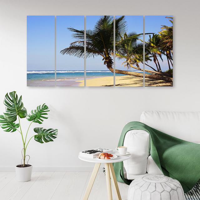 Leinwandbild Tropical Beach Ocean Haus am Meer Größe: 60 cm H x 150 cm B on Productcaster.