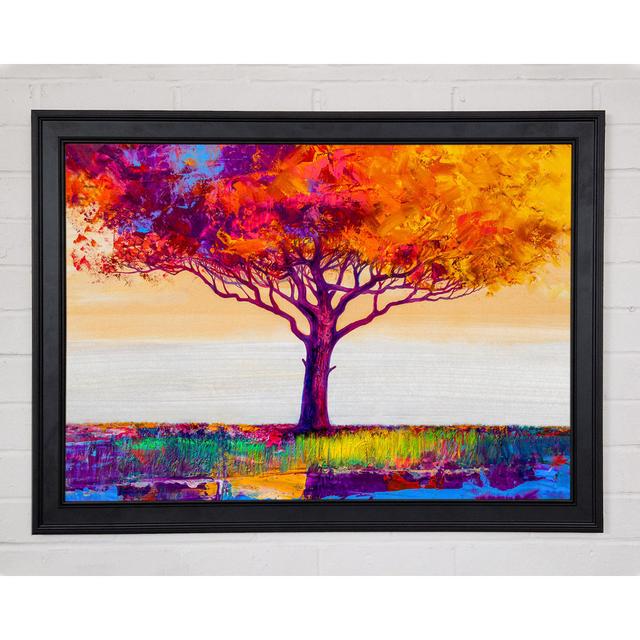 The Tree Paradise ClassicLiving Format: Matte Black Framed Paper, Size: 84.1cm H x 118.9cm W x 1.5cm D on Productcaster.