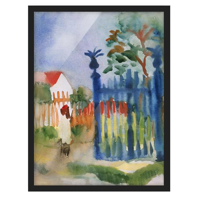 Garden Gate by August Macke - Picture Frame Painting Marlow Home Co. Size: 40cm H x 30cm W x 2cm D, Frame Option: Black Framed on Productcaster.