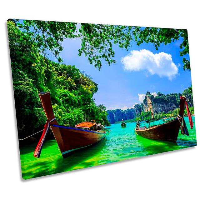 Z6090 No Frame Print on Canvas Longshore Tides Size: 30.5cm H x 45.7cm W on Productcaster.