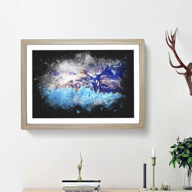 Mountains & Glaciers in Chile - Picture Frame Graphic Art Print East Urban Home Frame Option: Oak Framed, Size: 24cm H x 33cm W x 2cm D on Productcaster.