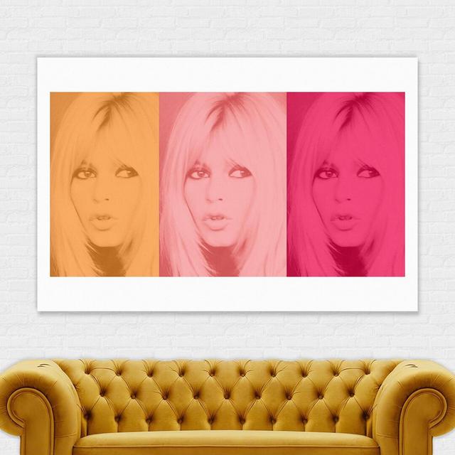 Bridget Bardot Tryptich - Wrapped Canvas Print Fairmont Park Size: 84cm H x 120cm W x 4cm D on Productcaster.