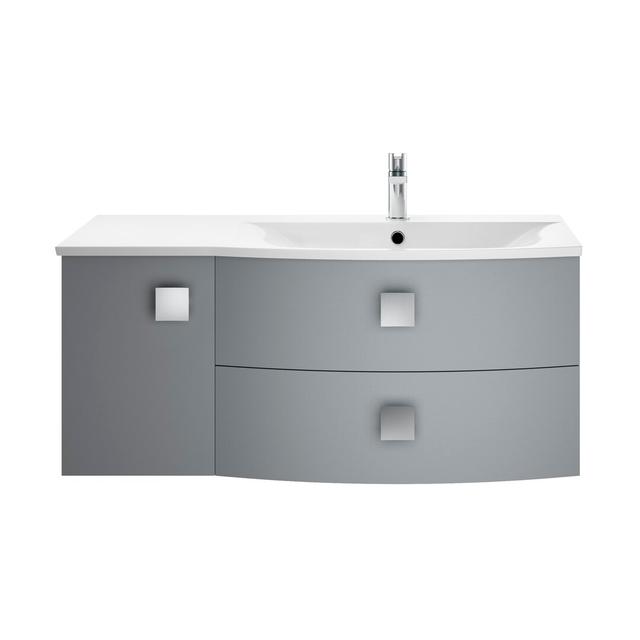 712mm Wall Hung Single Vanity Unit Hudson Reed Vanity Unit Colour: Grey on Productcaster.